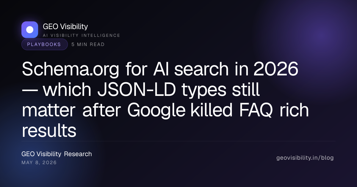 Schema.org for AI search in 2026 — which JSON-LD types still matter ...
